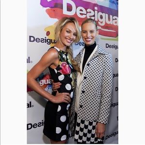 Desigual Lacroix Polka Dot Coat Jacket